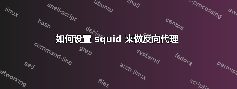 如何设置 squid 来做反向代理