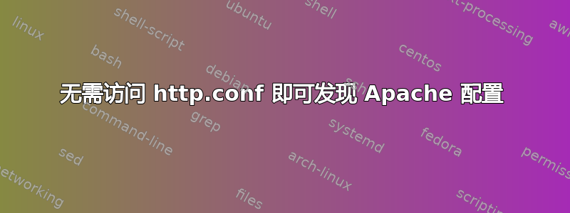 无需访问 http.conf 即可发现 Apache 配置