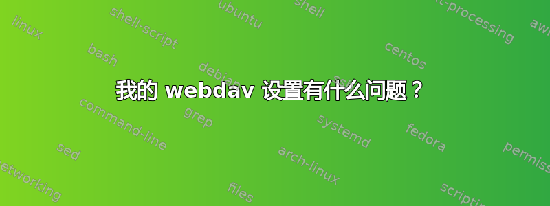 我的 webdav 设置有什么问题？