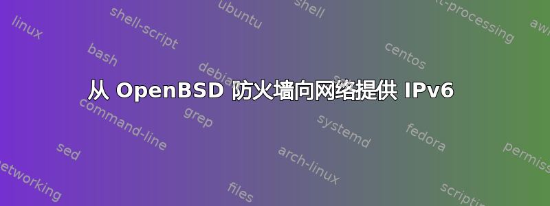 从 OpenBSD 防火墙向网络提供 IPv6