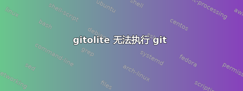 gitolite 无法执行 git