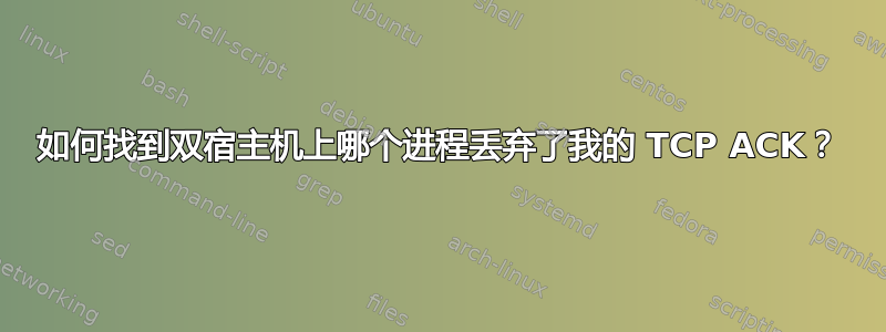 如何找到双宿主机上哪个进程丢弃了我的 TCP ACK？