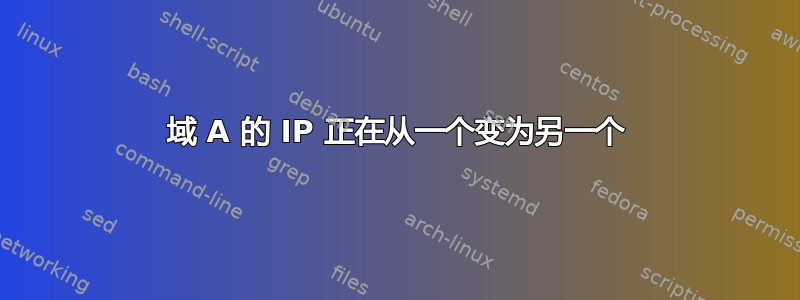 域 A 的 IP 正在从一个变为另一个