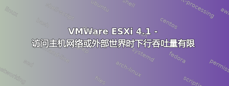 VMWare ESXi 4.1 - 访问主机网络或外部世界时下行吞吐量有限