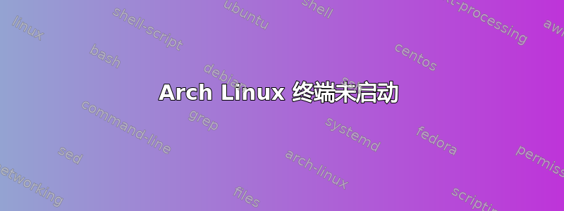 Arch Linux 终端未启动