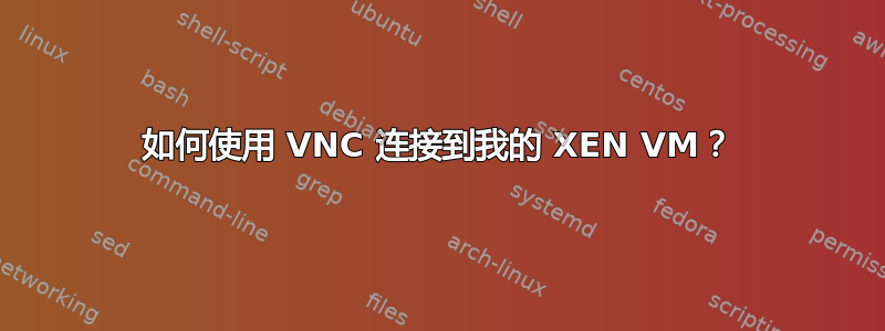 如何使用 VNC 连接到我的 XEN VM？