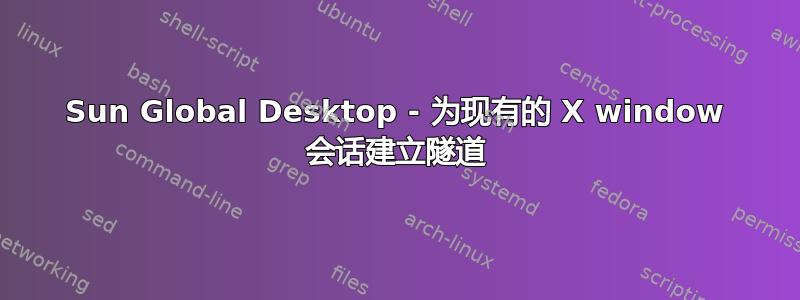 Sun Global Desktop - 为现有的 X window 会话建立隧道