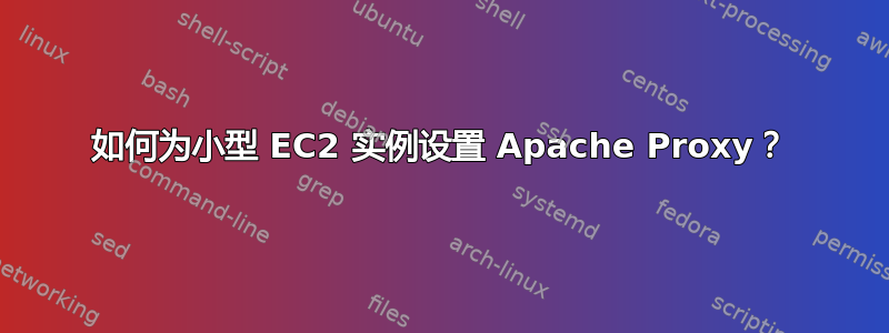 如何为小型 EC2 实例设置 Apache Proxy？