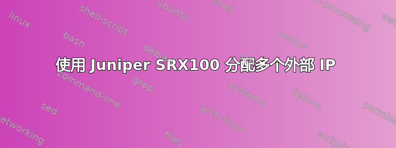 使用 Juniper SRX100 分配多个外部 IP