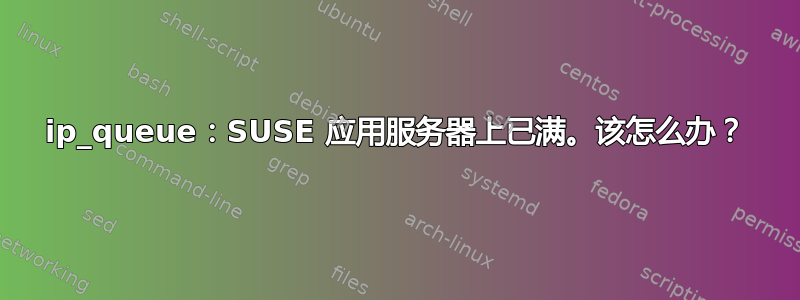 ip_queue：SUSE 应用服务器上已满。该怎么办？