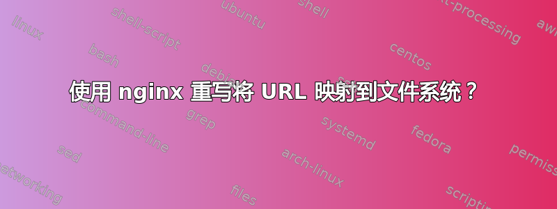 使用 nginx 重写将 URL 映射到文件系统？