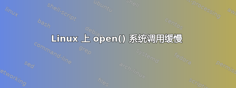 Linux 上 open() 系统调用缓慢