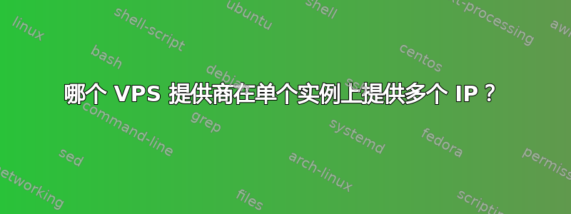 哪个 VPS 提供商在单个实例上提供多个 IP？