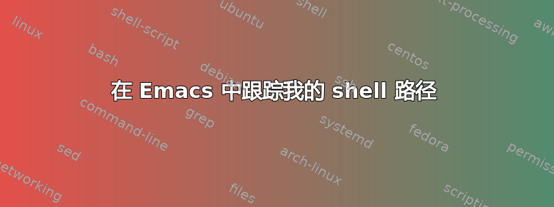 在 Emacs 中跟踪我的 shell 路径