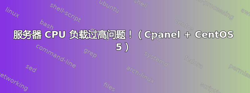 服务器 CPU 负载过高问题！（Cpanel + CentOS 5）