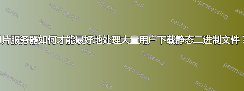 刀片服务器如何才能最好地处理大量用户下载静态二进制文件？