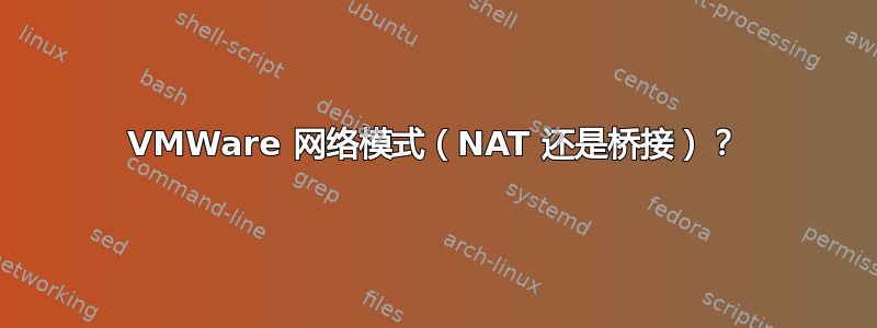 VMWare 网络模式（NAT 还是桥接）？