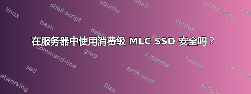 在服务器中使用消费级 MLC SSD 安全吗？