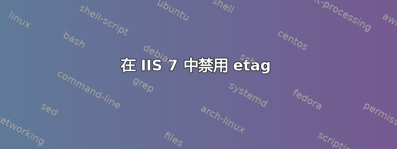 在 IIS 7 中禁用 etag