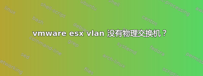 vmware esx vlan 没有物理交换机？