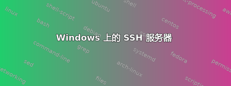 Windows 上的 SSH 服务器