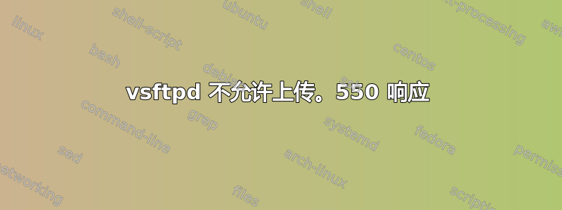 vsftpd 不允许上传。550 响应