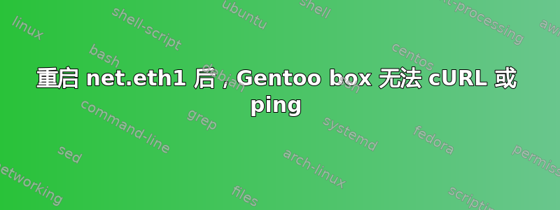 重启 net.eth1 后，Gentoo box 无法 cURL 或 ping