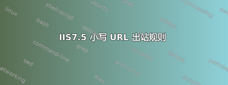 IIS7.5 小写 URL 出站规则