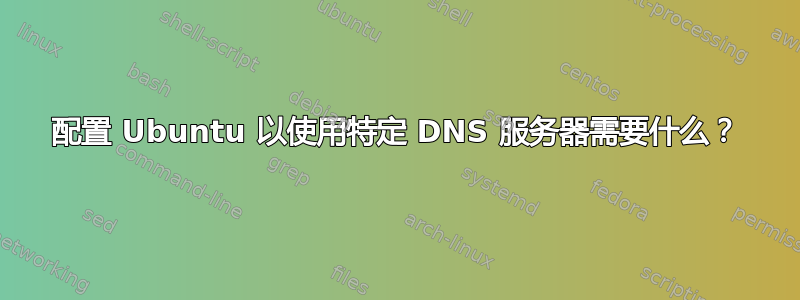 配置 Ubuntu 以使用特定 DNS 服务器需要什么？