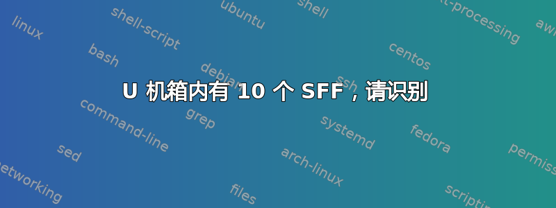 1U 机箱内有 10 个 SFF，请识别