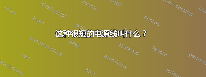 这种很短的电源线叫什么？