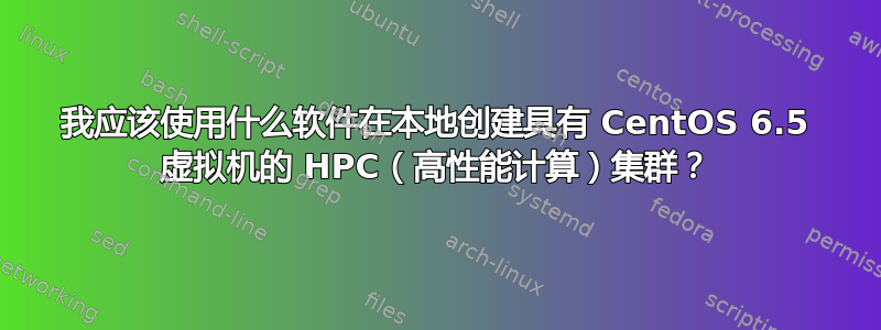 我应该使用什么软件在本地创建具有 CentOS 6.5 虚拟机的 HPC（高性能计算）集群？