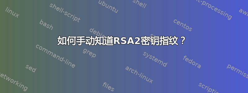 如何手动知道RSA2密钥指纹？