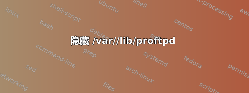 隐藏 /var//lib/proftpd