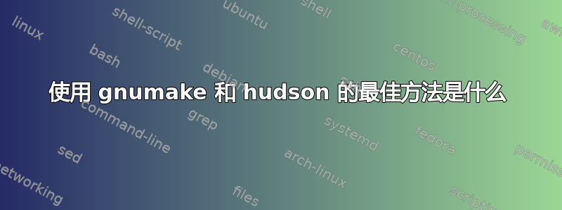 使用 gnumake 和 hudson 的最佳方法是什么