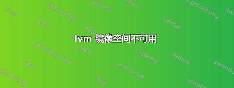 lvm 镜像空间不可用