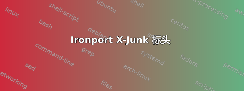 Ironport X-Junk 标头