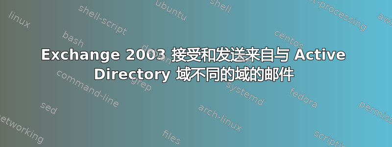 Exchange 2003 接受和发送来自与 Active Directory 域不同的域的邮件