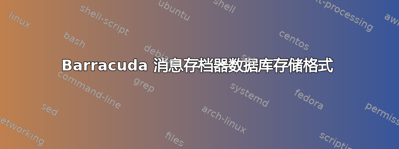 Barracuda 消息存档器数据库存储格式