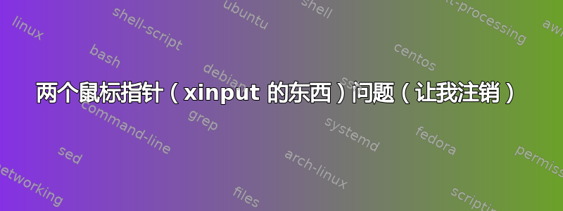 两个鼠标指针（xinput 的东西）问题（让我注销）