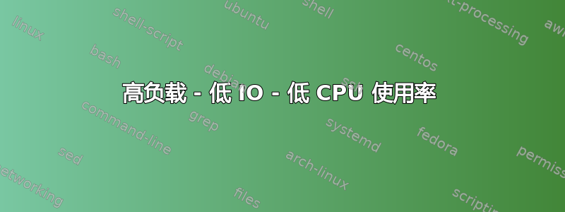 高负载 - 低 IO - 低 CPU 使用率