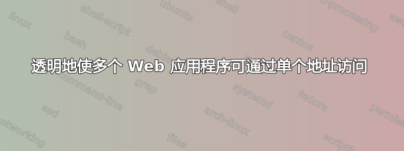 透明地使多个 Web 应用程序可通过单个地址访问