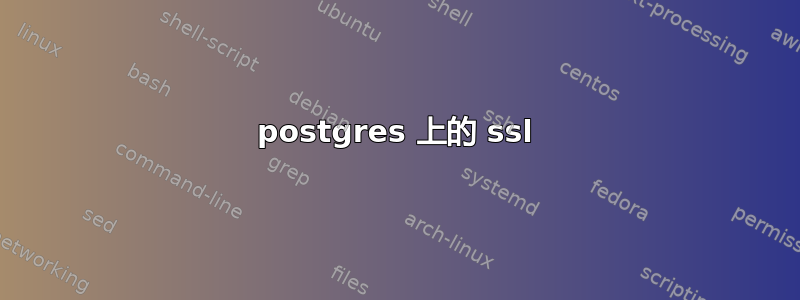 postgres 上的 ssl