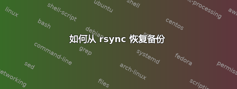 如何从 rsync 恢复备份