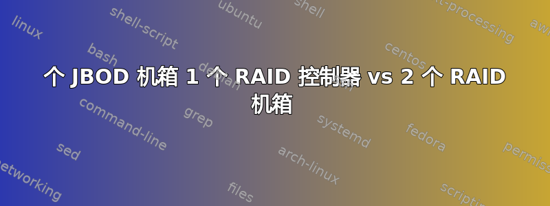 2 个 JBOD 机箱 1 个 RAID 控制器 vs 2 个 RAID 机箱