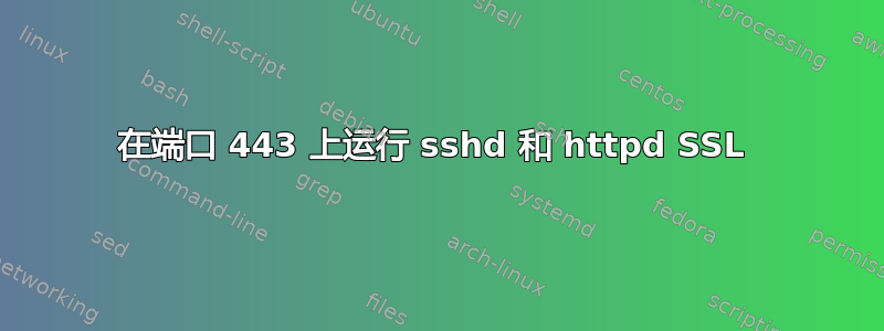 在端口 443 上运行 sshd 和 httpd SSL 