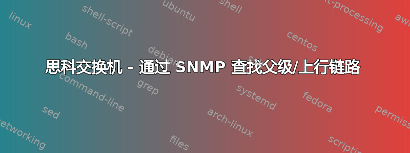 思科交换机 - 通过 SNMP 查找父级/上行链路