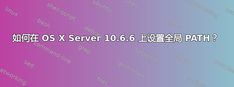 如何在 OS X Server 10.6.6 上设置全局 PATH？