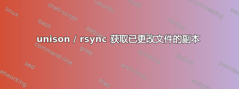 unison / rsync 获取已更改文件的副本