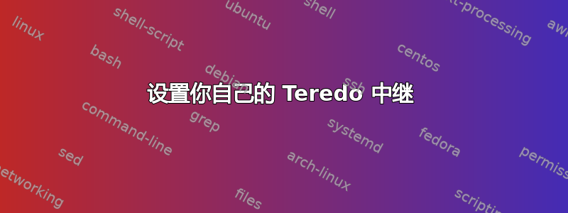 设置你自己的 Teredo 中继